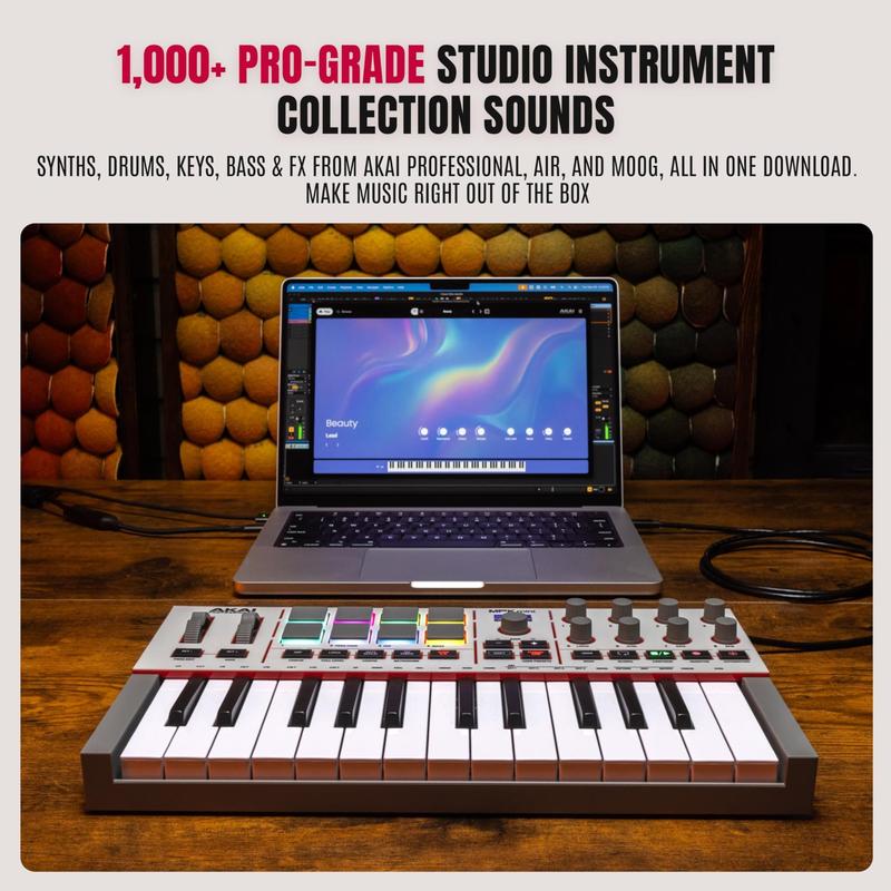 Controlador de Teclado MIDI Akai MPK Mini IV USB-C de 25 Teclas